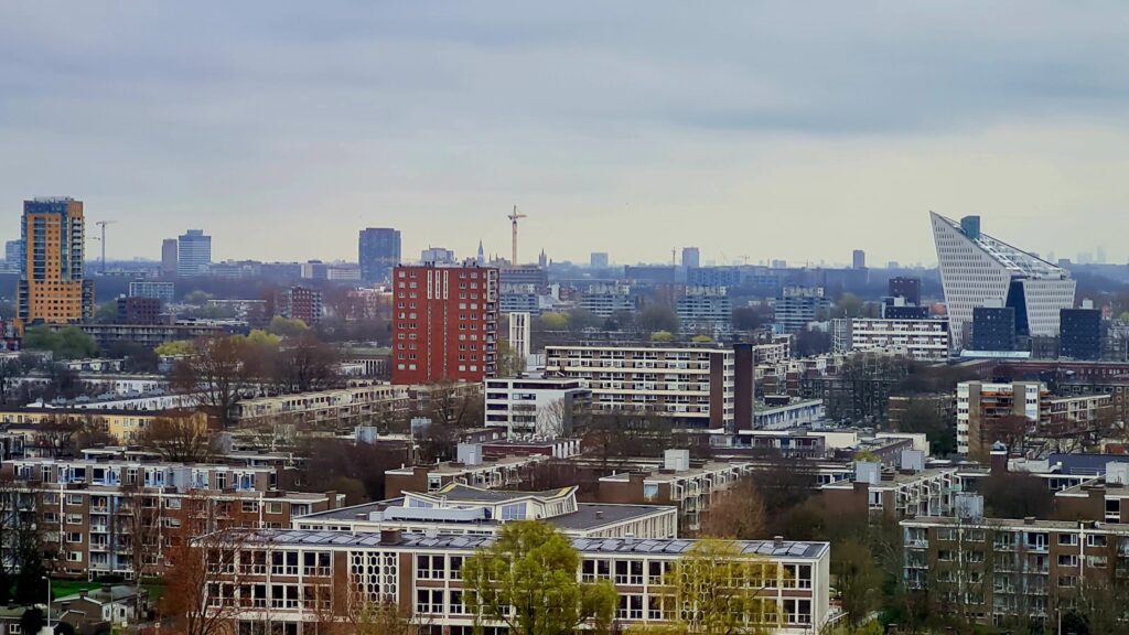 Het uitzicht. 3 van onze huizen in één blik, dag 1538